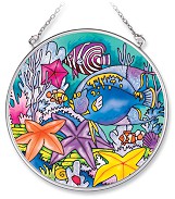 Starry Seas Medium Circle Stained Glass