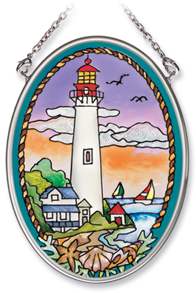 AMIA 7843 Cape May Small Oval Stained Glass