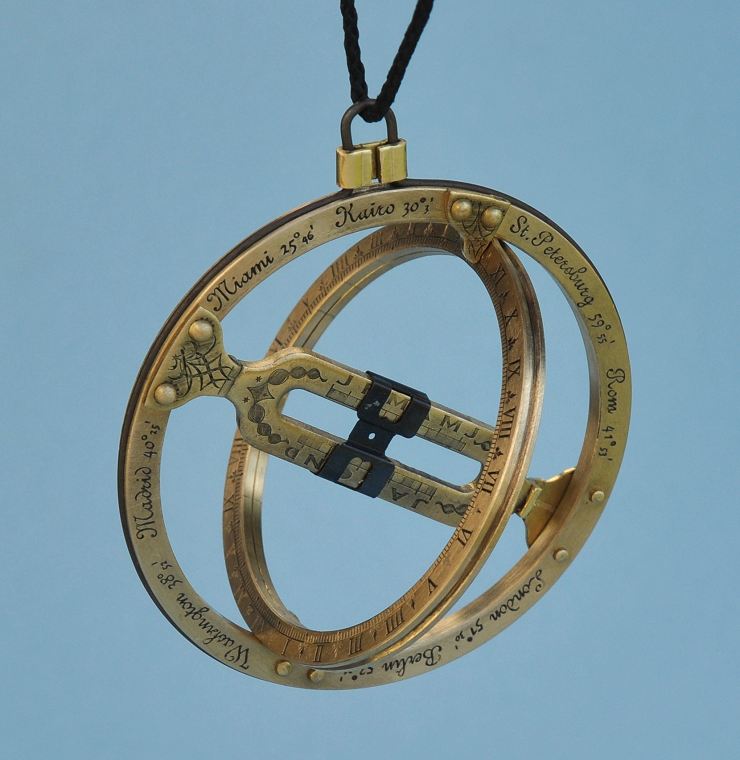 H. M. Kala Solid Brass Sunwatch Pocket Sundial