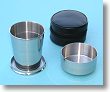 Large 5 oz. Stainless Steel Cup with Leather Case