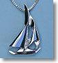 Sailboat Pendants with Chains