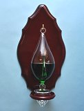 Weather Glass Barometer on Wood Plaque filled with Green Water