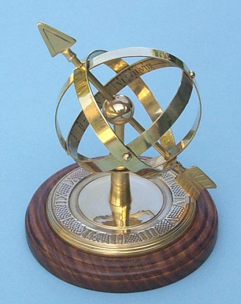 Brass Armillary Sphere Sundial