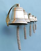 Eight Sizes of Solid Brass Ship's Bells
