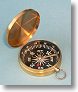 Brass-Colored Lightweight Brass Pocket Compass