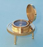 Small 3-Leg Desk Compass with Lid Open