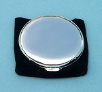 Round Compact Mirror with Lid Closed