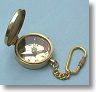 Brass Large Pocket Compass Key Chain