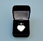 Elegant Heart Design Silver Compass Locket in Hinged Gift Box
