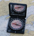 Mirror Sighting Map Orienteering Compass on Chart