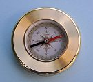 Top View of Liquid Damped Luminescent Paperweight Compass