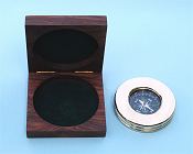 Large Compass and Hardwood Case