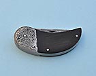 Damascus Clasp Pocket Knife Closed
