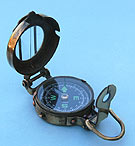 Lensatic Compass with Antique Patina
