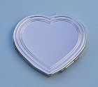 Front Side of Heart Shaped Compact Mirror