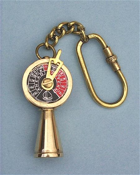 Brass Ship's Telegraph Key Chain