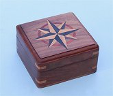Optional Large Hardwood Case with Hand Inlaid Compass Rose