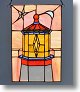 Lighthouse and Sailboat Stained Glass