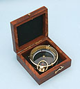 Map Compass in Hardwood Case