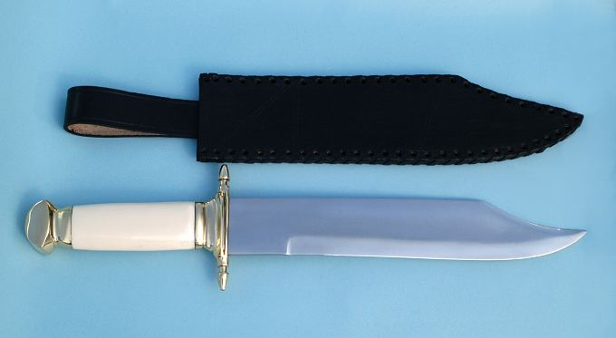 Maritime Bowie Knife with Leather Sheath