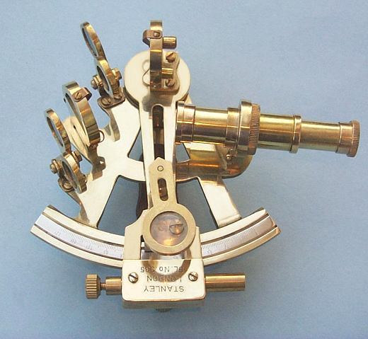 Beautiful Stanley London 4-inch Serialized Brass Sextant with