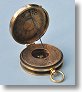 Antique Patina Pocket Sundial Compass with Cord Gnomon