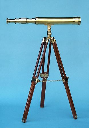 19-inch Polished Brass Telescope on a Stand